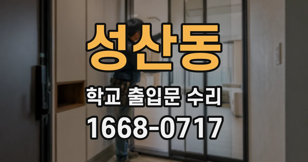 성산동 학교 출입문 수리