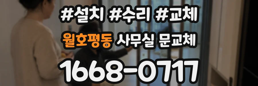 월호평동 사무실 문교체