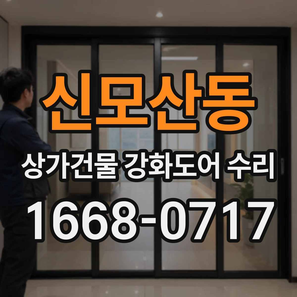 신모산동 상가건물 강화도어 수리