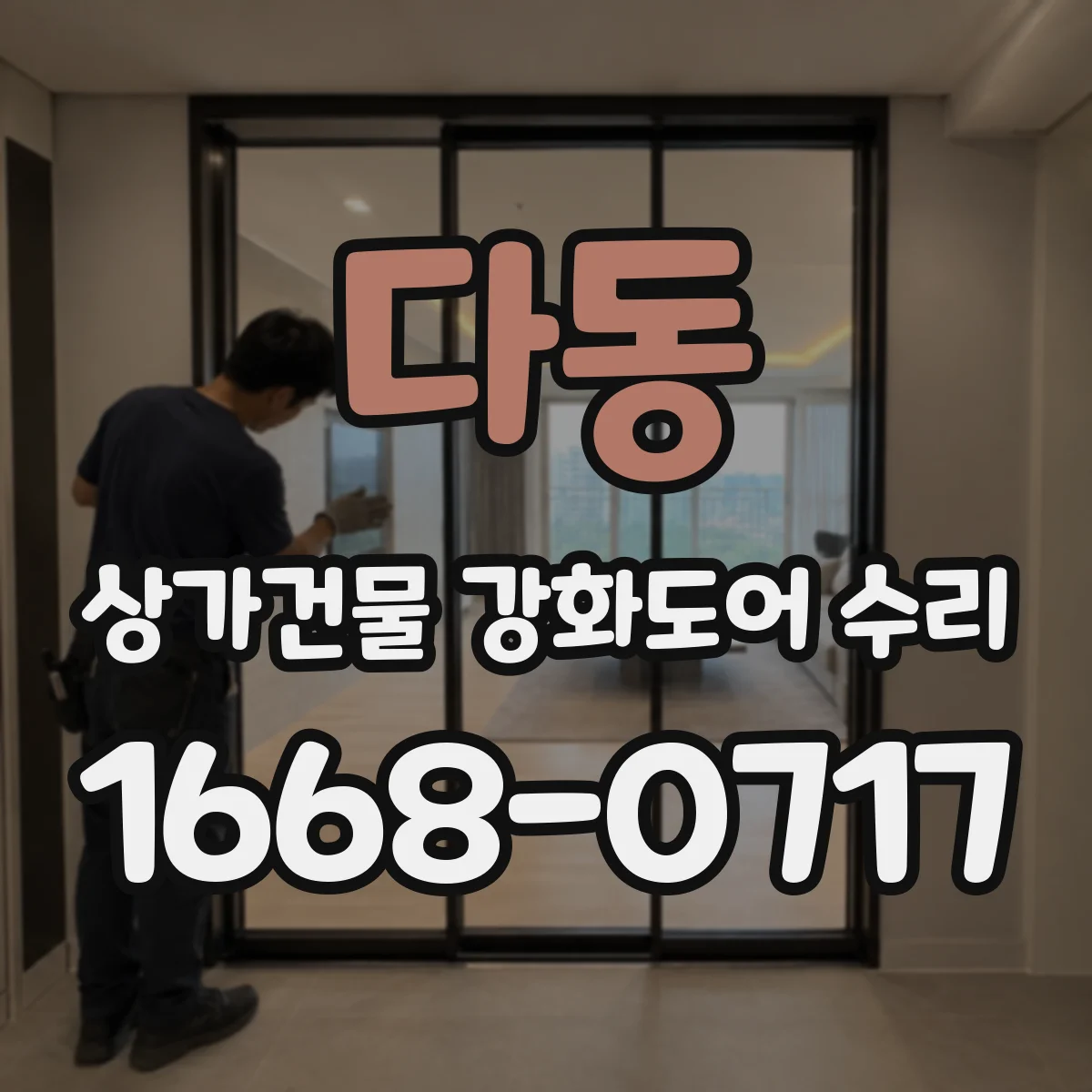 다동 상가건물 강화도어 수리