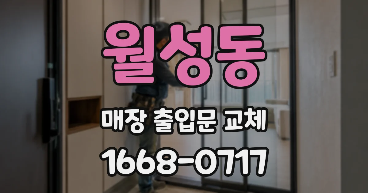 월성동 매장 출입문 교체