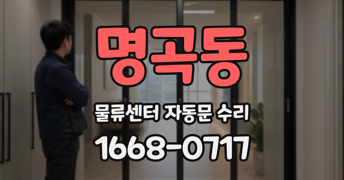명곡동 물류센터 자동문 수리