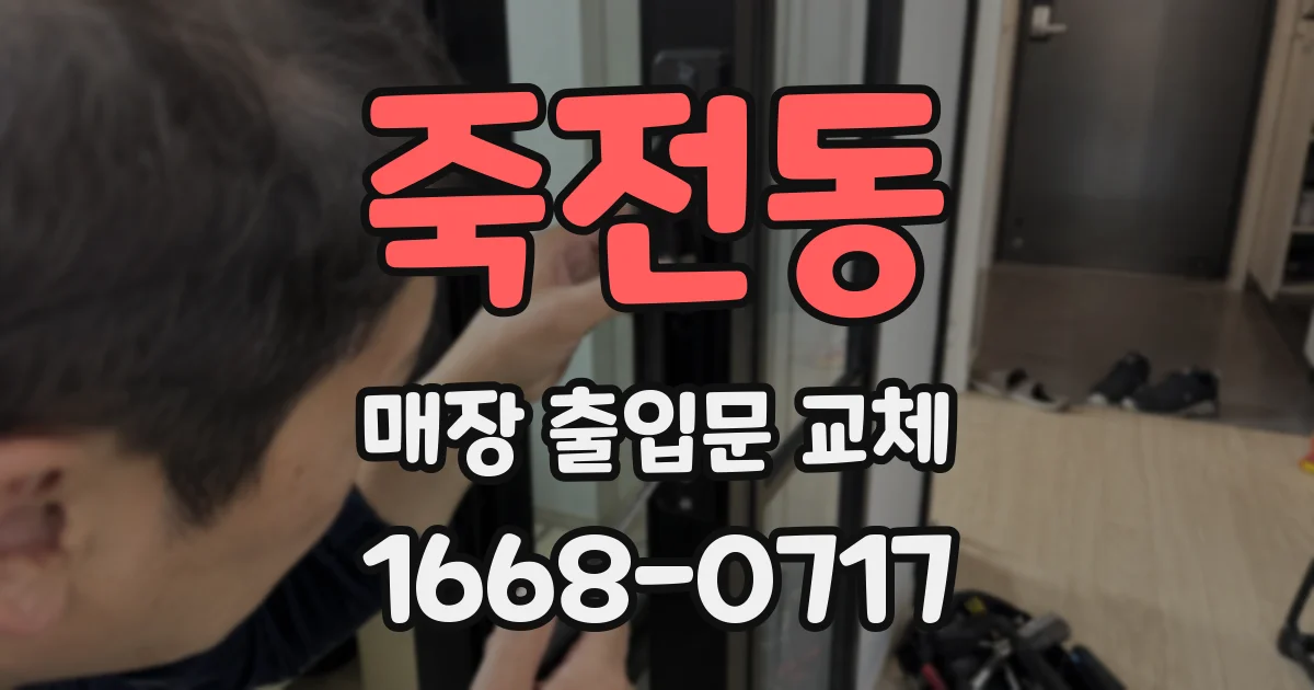 죽전동 매장 출입문 교체
