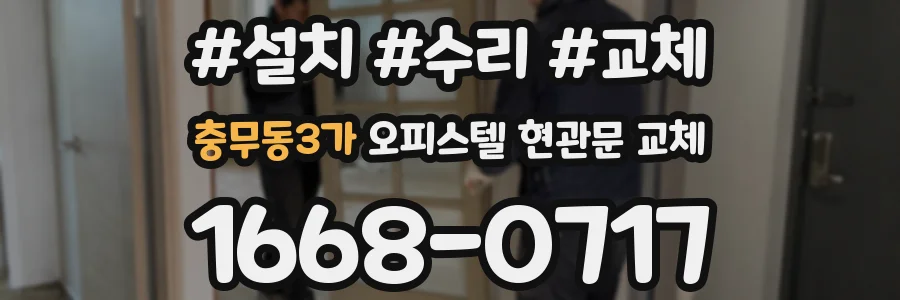 충무동3가 오피스텔 현관문 교체