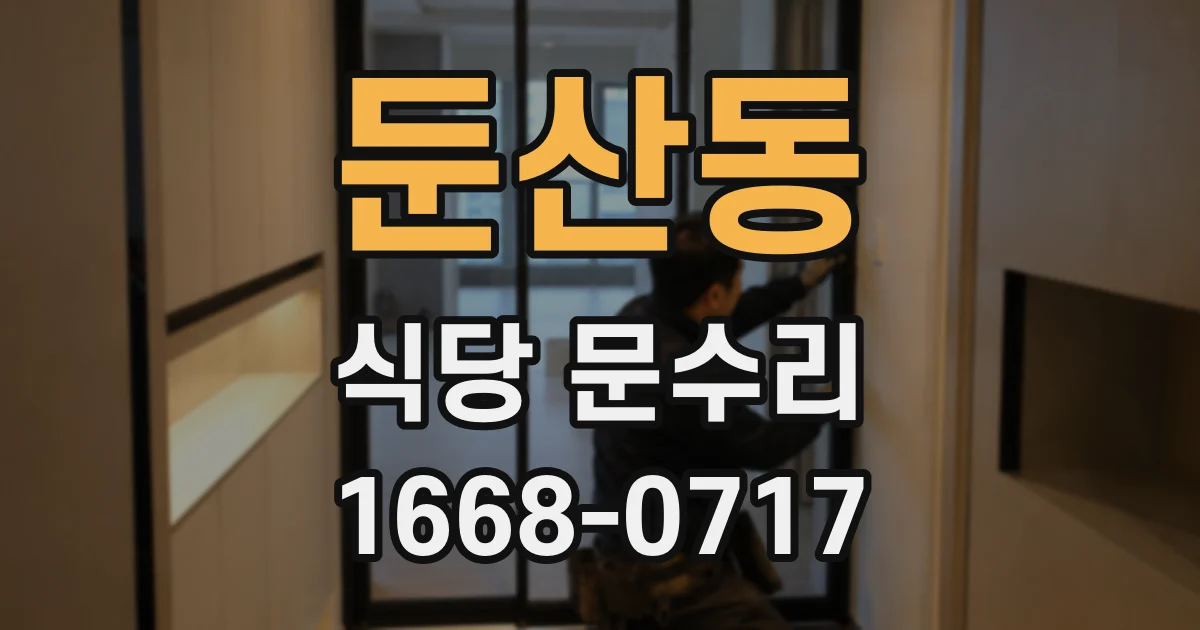 둔산동 식당 문수리