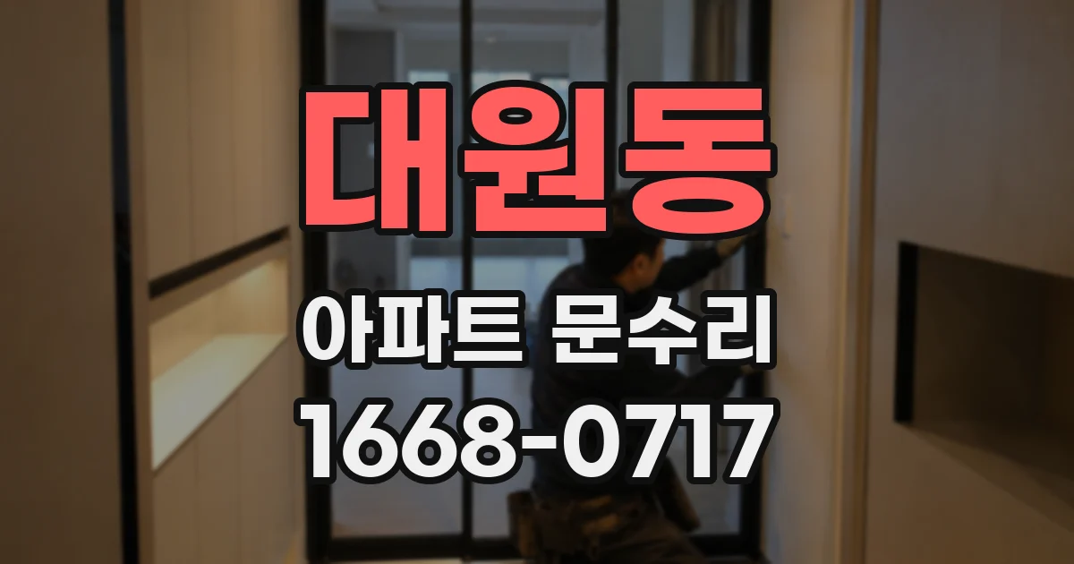 대원동 아파트 문수리