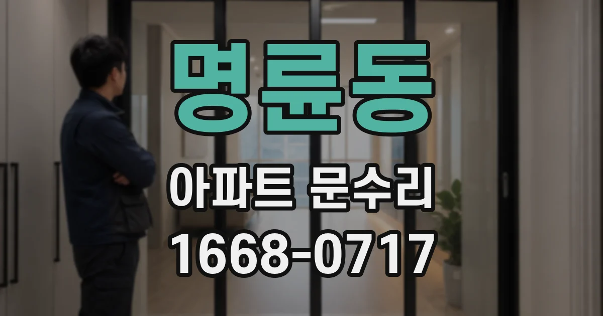 명륜동 아파트 문수리