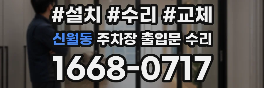 신월동 주차장 출입문 수리