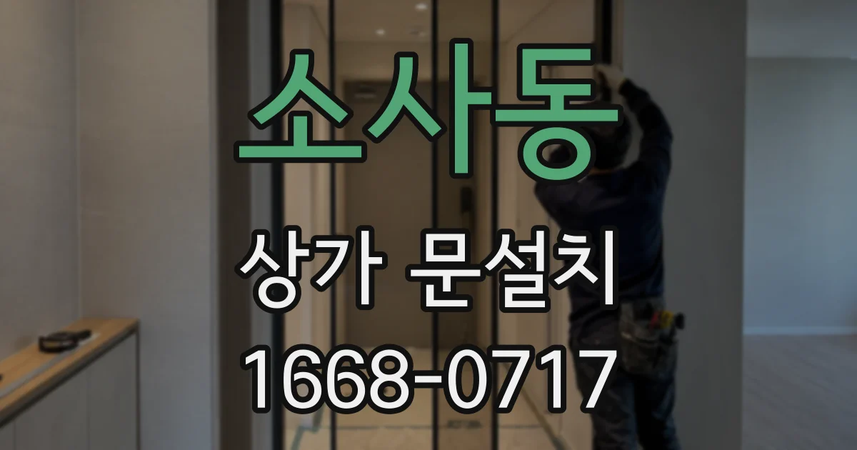 소사동 상가 문설치
