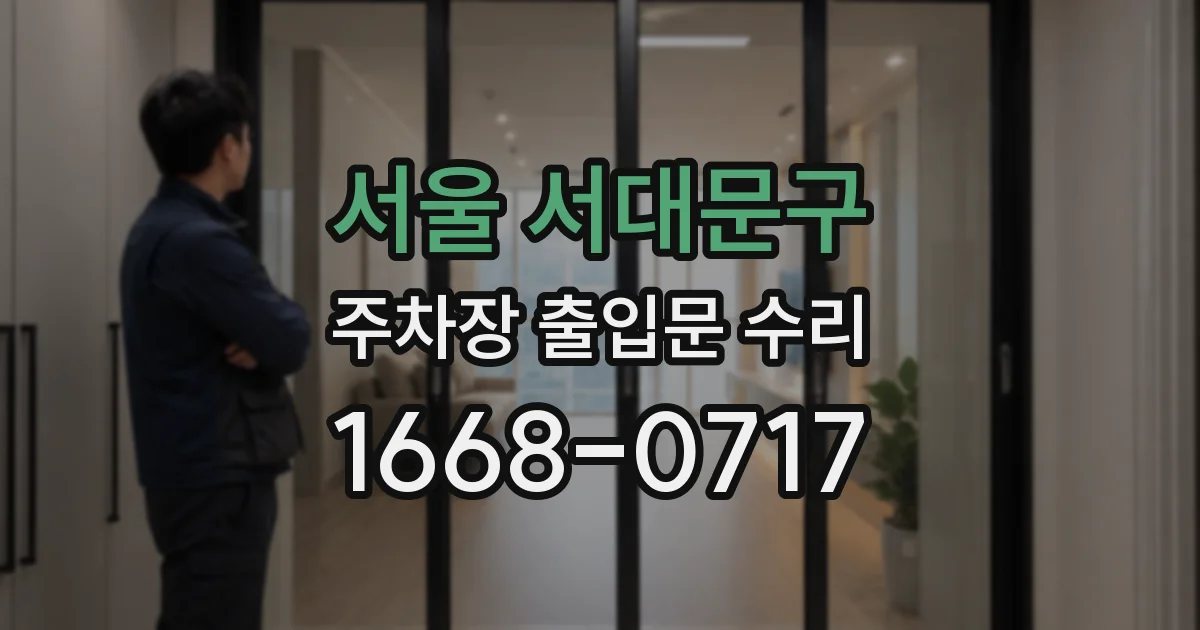 서울 서대문구 주차장 출입문 수리