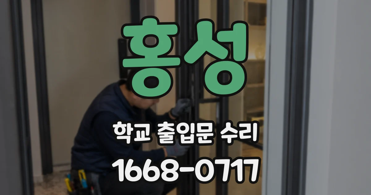 홍성 학교 출입문 수리