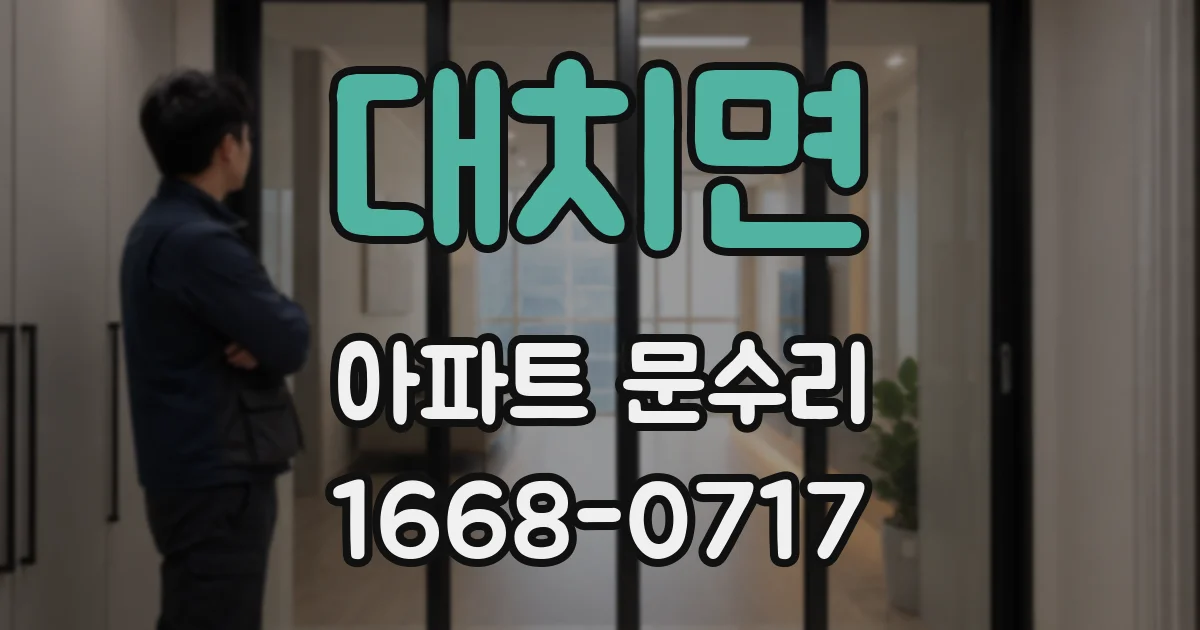 대치면 아파트 문수리