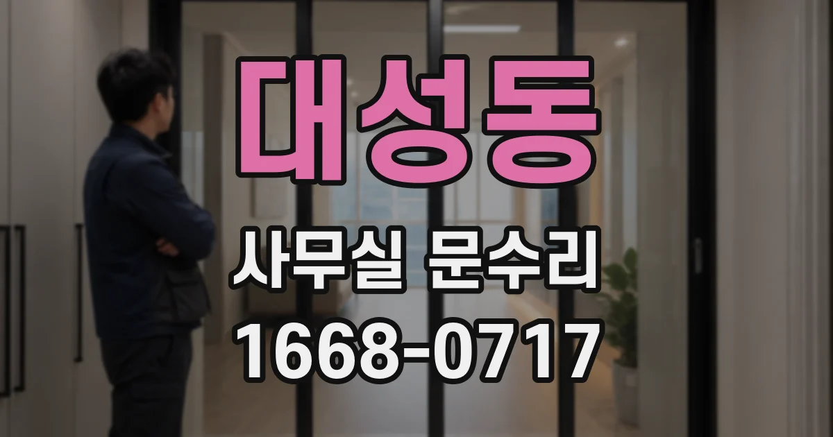 대성동 사무실 문수리