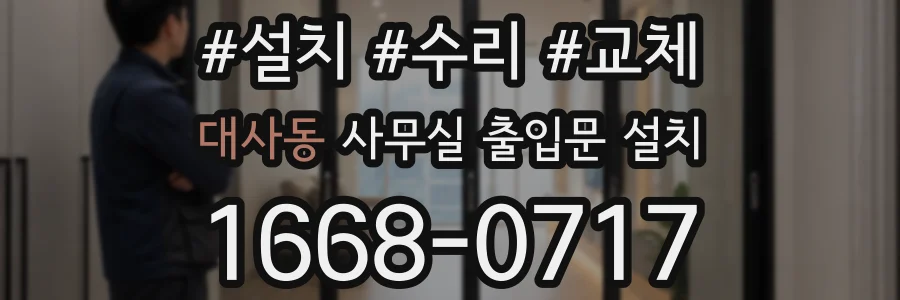 대사동 사무실 출입문 설치