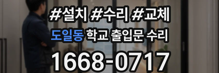 도일동 학교 출입문 수리