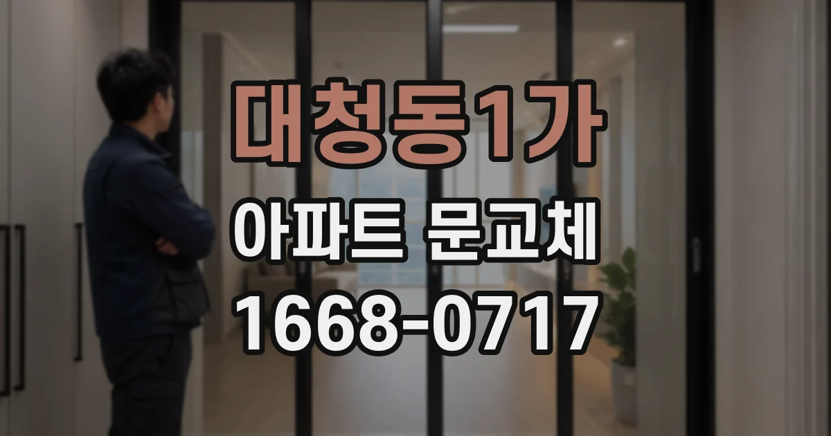 대청동1가 아파트 문교체