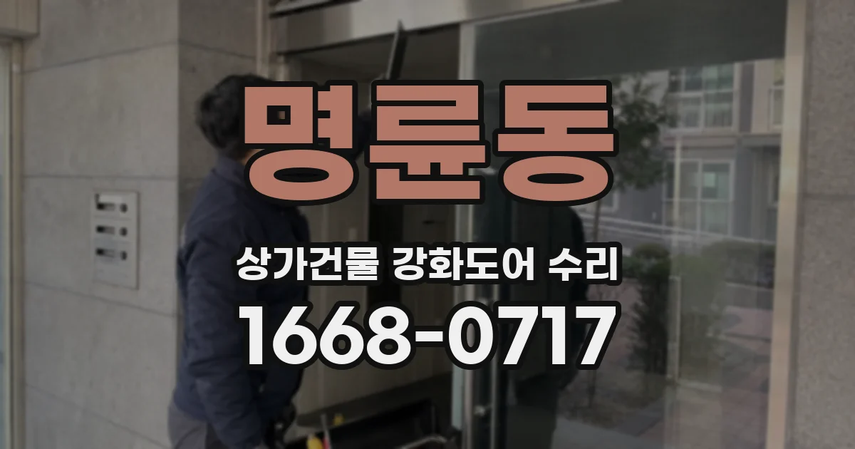 명륜동 상가건물 강화도어 수리