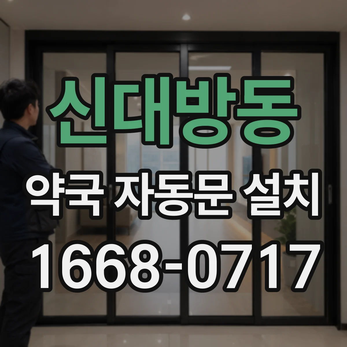 신대방동 약국 자동문 설치