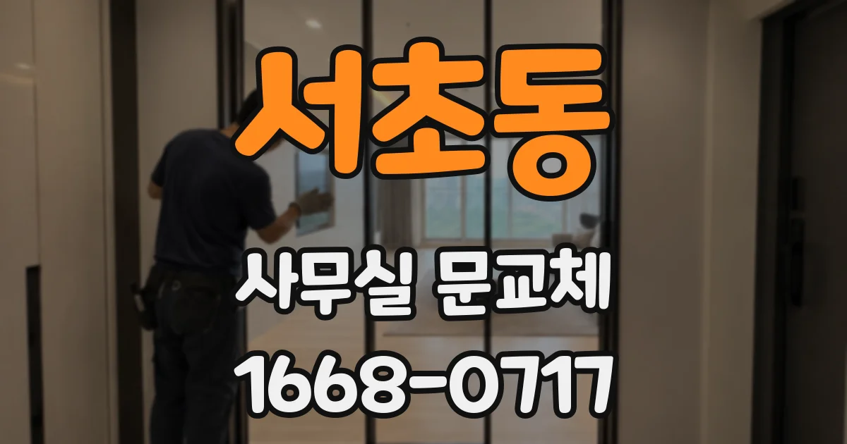 서초동 사무실 문교체