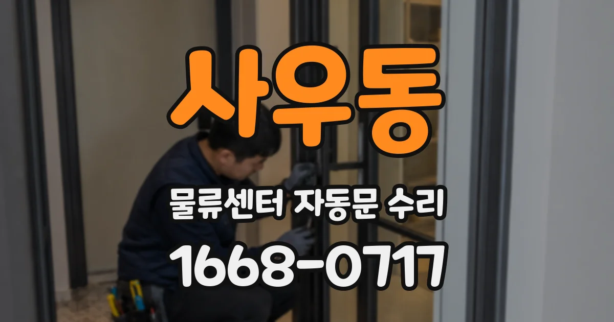 사우동 물류센터 자동문 수리