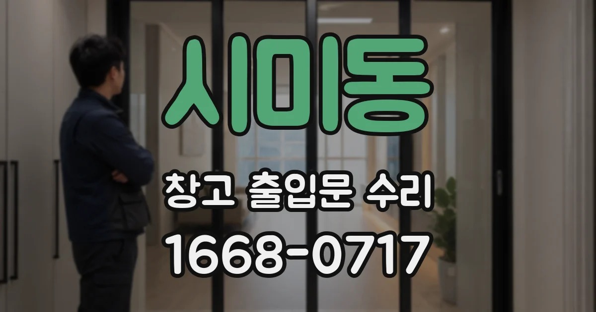 시미동 창고 출입문 수리