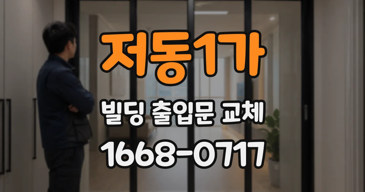 저동1가 빌딩 출입문 교체