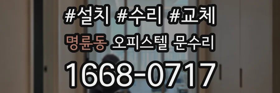 명륜동 오피스텔 문수리