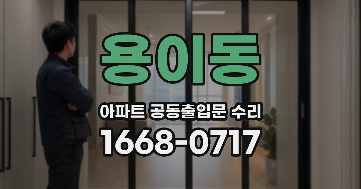 용이동 아파트 공동출입문 수리