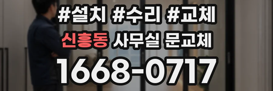신흥동 사무실 문교체