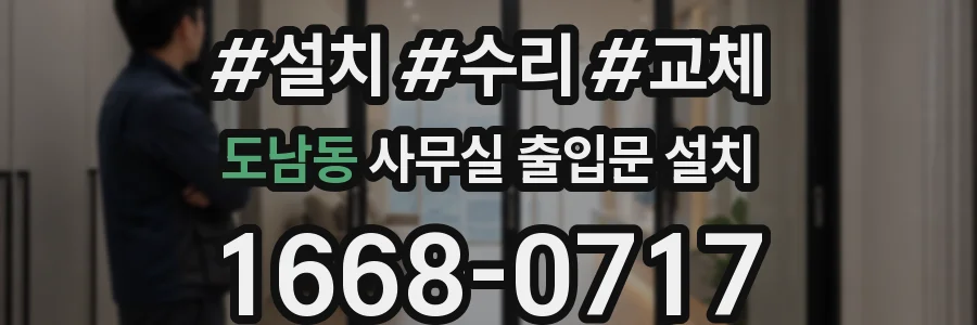 도남동 사무실 출입문 설치