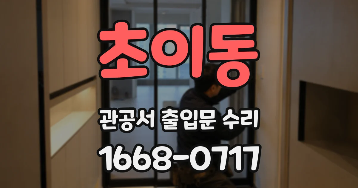 초이동 관공서 출입문 수리