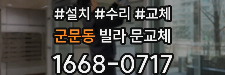 군문동 빌라 문교체