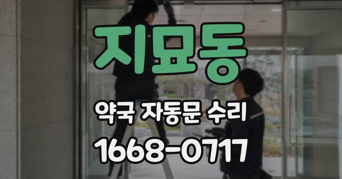 지묘동 약국 자동문 수리
