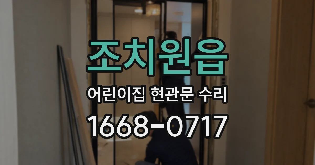 조치원읍 어린이집 현관문 수리