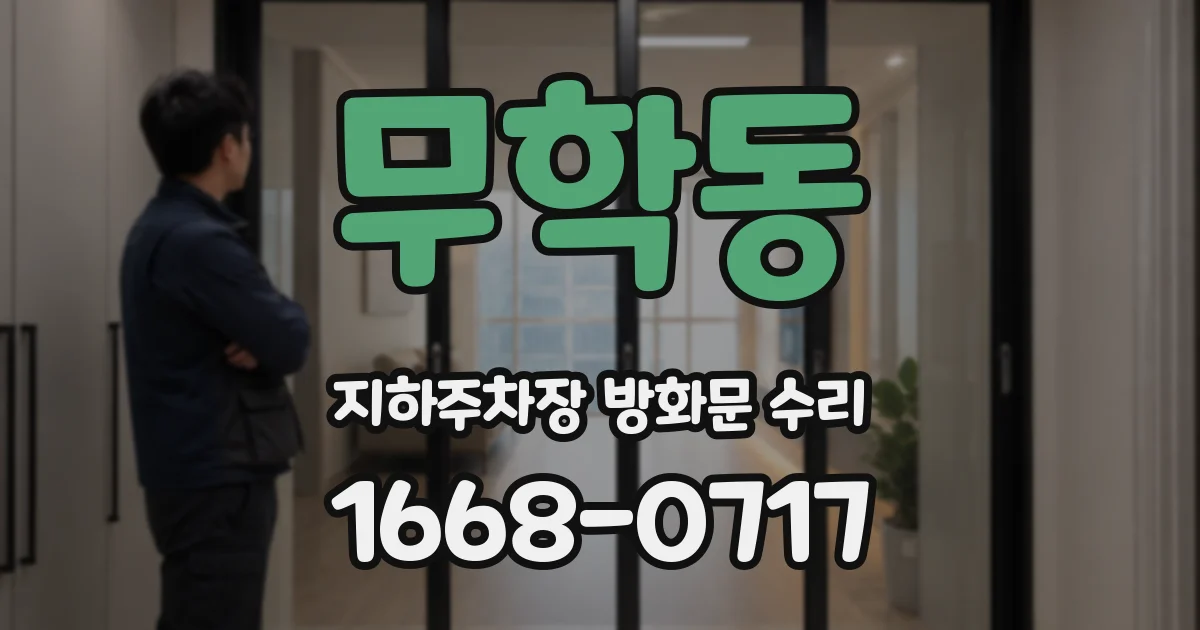 무학동 지하주차장 방화문 수리