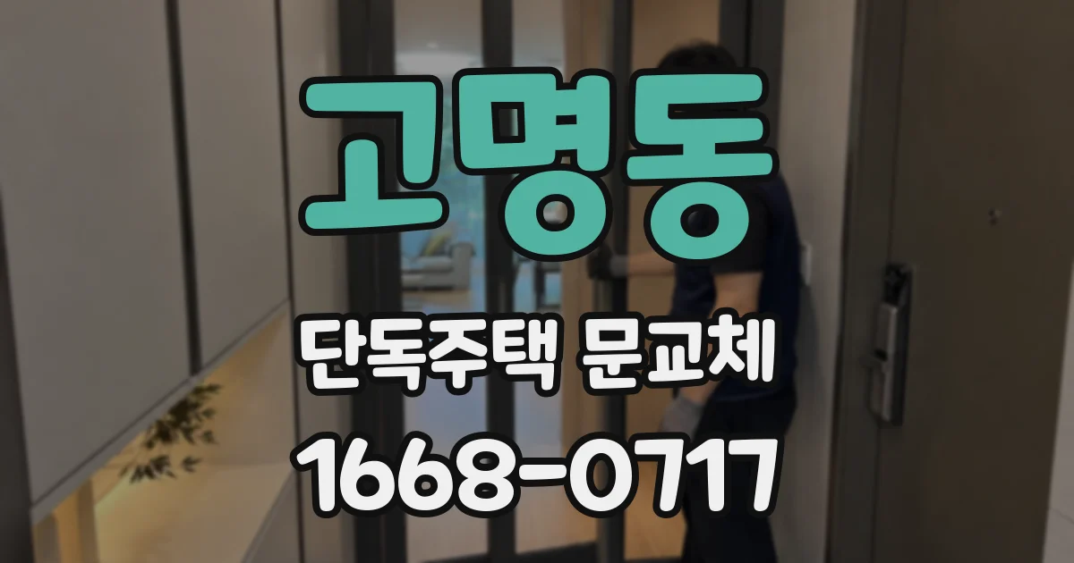 고명동 단독주택 문교체
