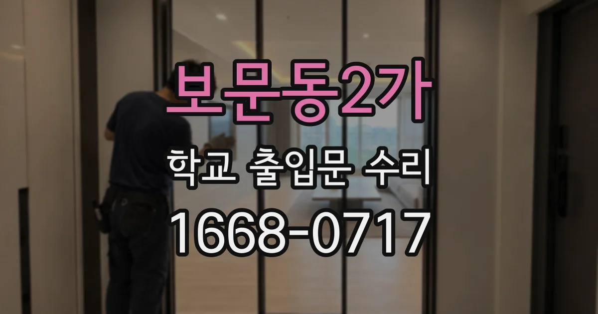 보문동2가 학교 출입문 수리