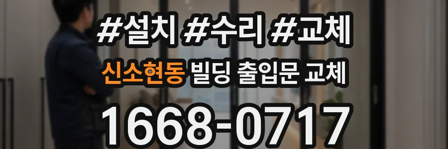 신소현동 빌딩 출입문 교체