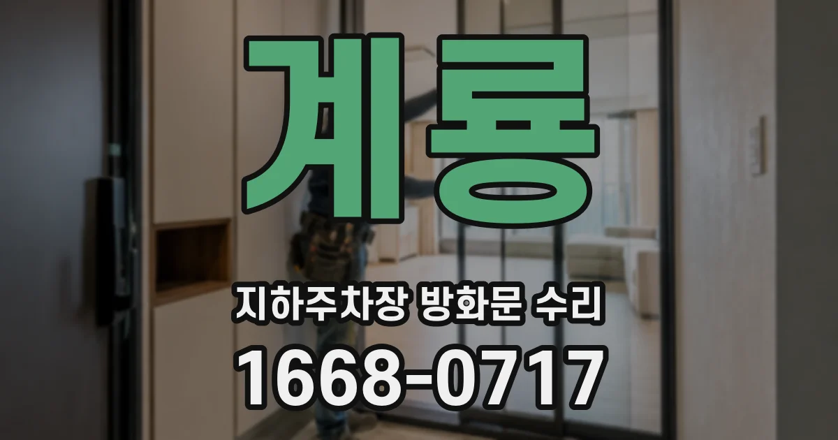 계룡 지하주차장 방화문 수리