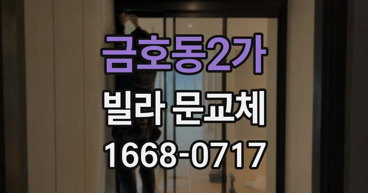 금호동2가 빌라 문교체