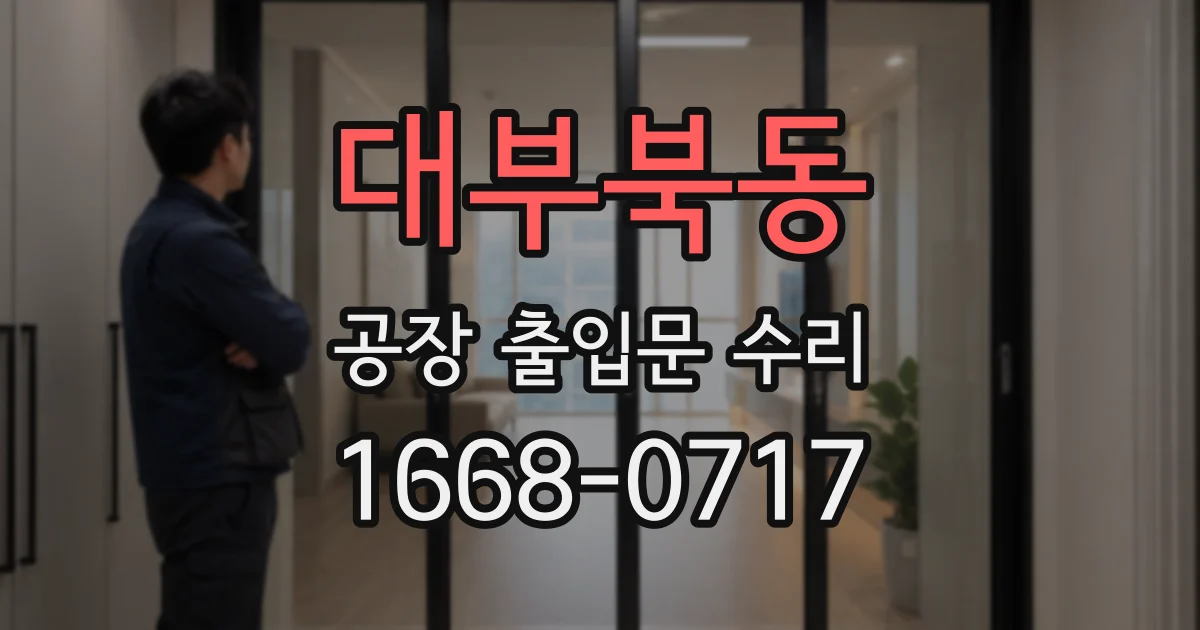 대부북동 공장 출입문 수리