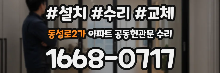 동성로2가 아파트 공동현관문 수리