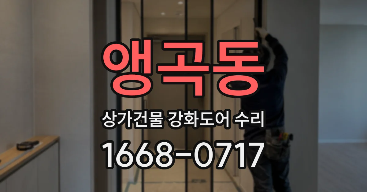 앵곡동 상가건물 강화도어 수리