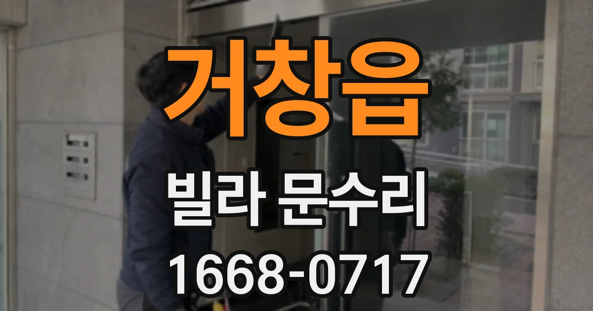 거창읍 빌라 문수리