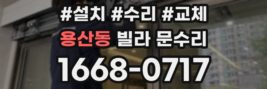 용산동 빌라 문수리