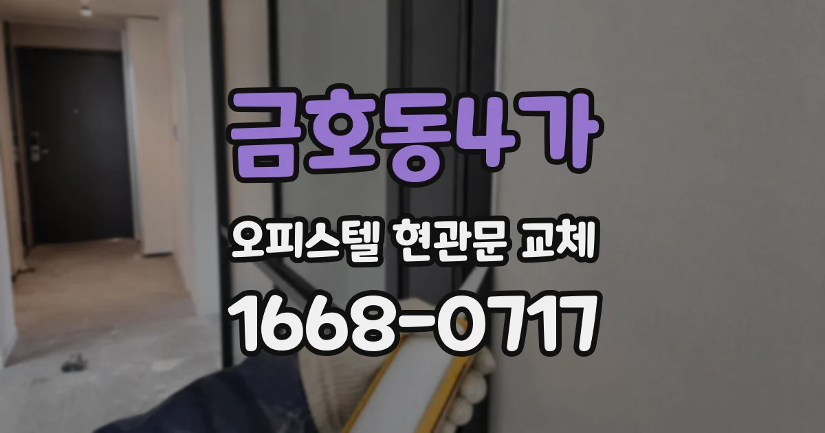 금호동4가 오피스텔 현관문 교체