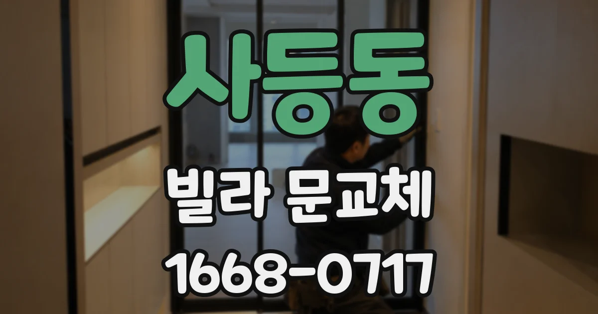 사등동 빌라 문교체