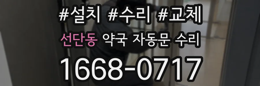 선단동 약국 자동문 수리