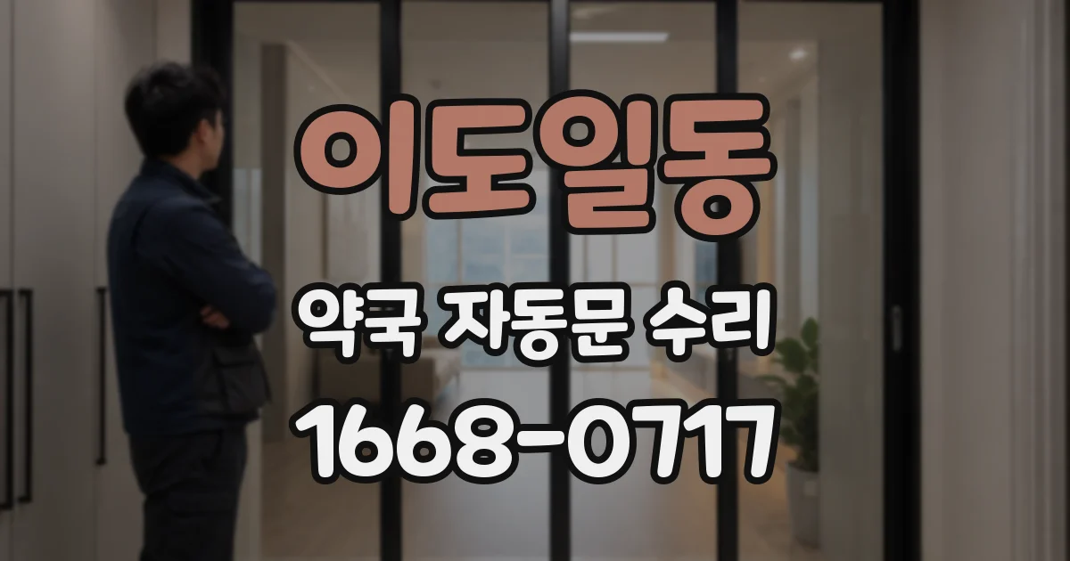 이도일동 약국 자동문 수리
