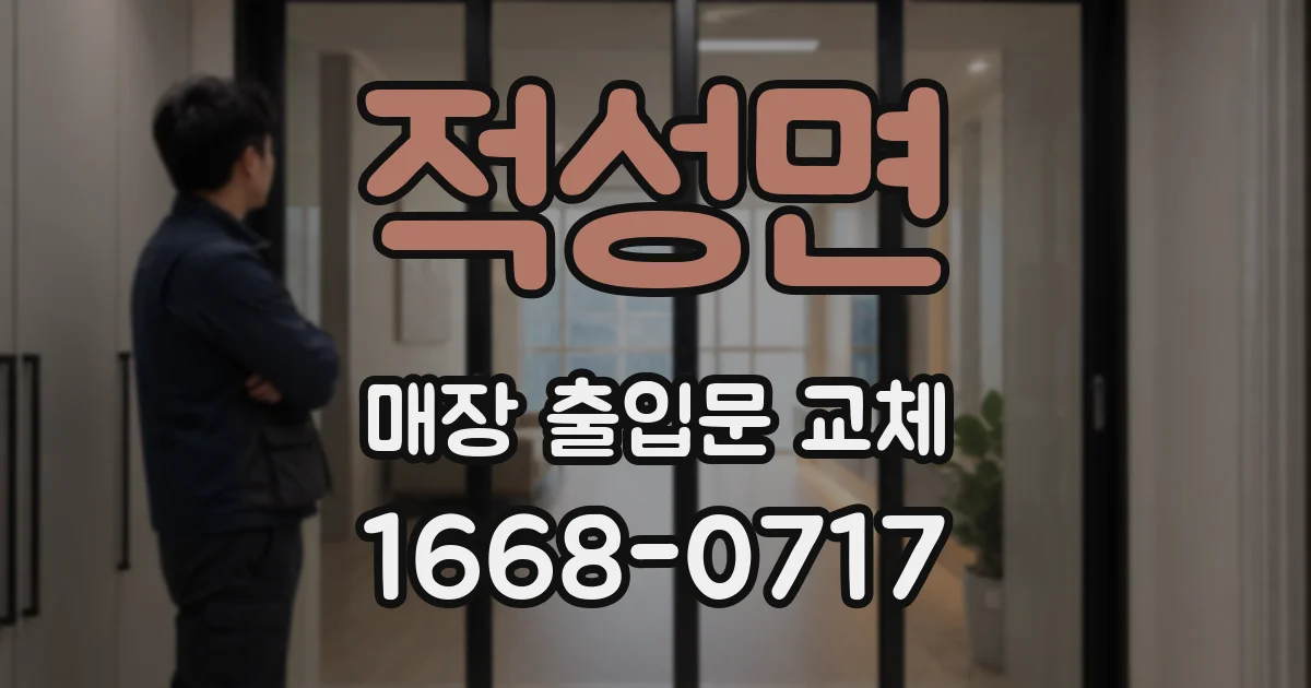 적성면 매장 출입문 교체